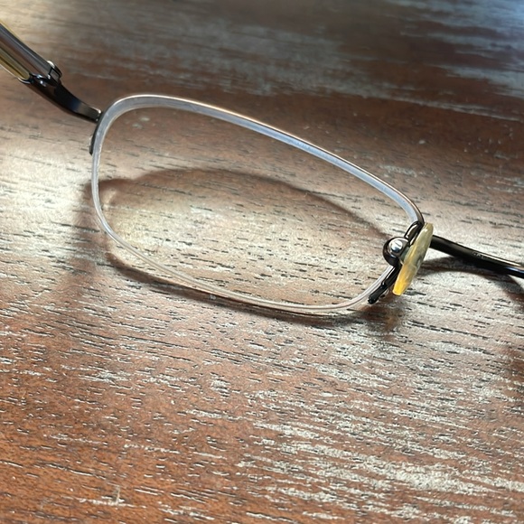 Ted Baker Scuffler B113 LBR brown half rim eyeglasses 48-20-135 with black case - Picture 7 of 16